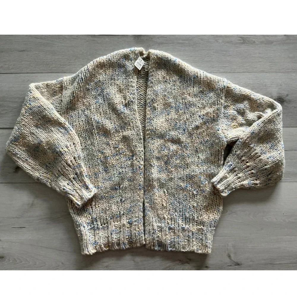 Aerie Confetti‎ Puff Sleeve Cardigan Sweater Size XXS New With Tags